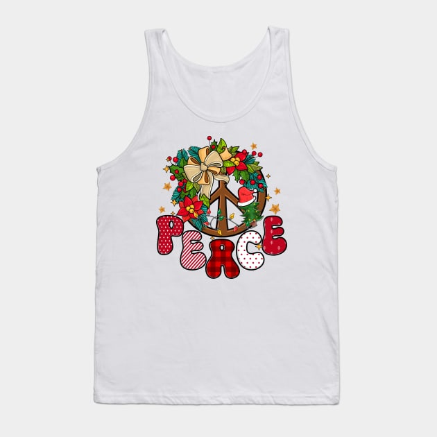 Peace on Earth Christmas Tank Top by OWHolmes Boss Band